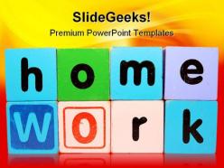 Home work education powerpoint backgrounds and templates 1210