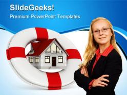 House insurance real estate powerpoint templates and powerpoint backgrounds 0511