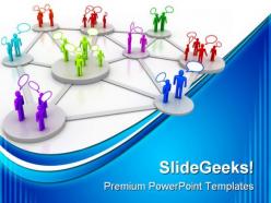 Human network communication powerpoint templates and powerpoint backgrounds 0311