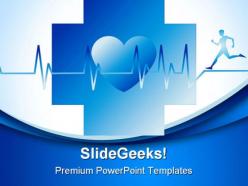 Human running medical powerpoint templates and powerpoint backgrounds 0311