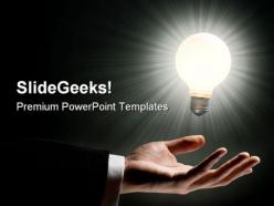 Idea with lightbulb business powerpoint templates and powerpoint backgrounds 0611