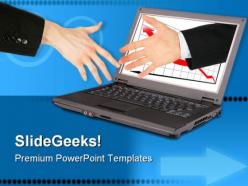 Information technology handshake powerpoint templates and powerpoint backgrounds 0711