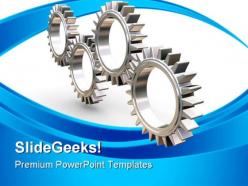 Interlocking Gears Industrial PowerPoint Templates And PowerPoint Backgrounds 0611