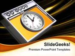 Internet Browser And Time Symbol PowerPoint Templates And PowerPoint Backgrounds 0111