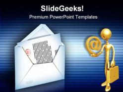 Internet mail computer powerpoint templates and powerpoint backgrounds 0611
