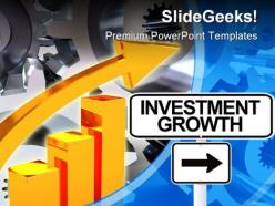 Investment growth and gears industrial powerpoint templates and powerpoint backgrounds 0111