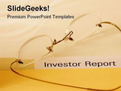 Investor report finance powerpoint templates and powerpoint backgrounds 0711