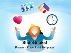 Juggling Life Business PowerPoint Templates And PowerPoint Backgrounds 0611