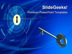 Key to solution security powerpoint templates and powerpoint backgrounds 0311