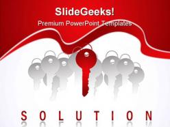 Key To Solution Success PowerPoint Templates And PowerPoint Backgrounds 0211