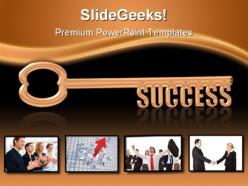 Key to success business powerpoint background and template 1210