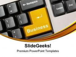 Keyboard with business communication powerpoint templates and powerpoint backgrounds 0611