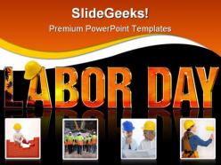 Labor day construction powerpoint backgrounds and templates 1210