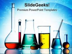 Laboratory glassware science powerpoint templates and powerpoint backgrounds 0311