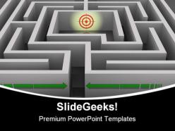 Labyrinth to destination business powerpoint templates and powerpoint backgrounds 0311