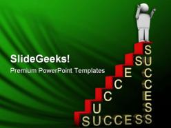 Ladder of success business powerpoint templates and powerpoint backgrounds 0511