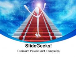 Ladder success powerpoint templates and powerpoint backgrounds 0711