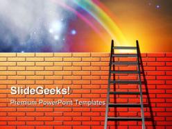 Ladder to sky01 success powerpoint templates and powerpoint backgrounds 0711
