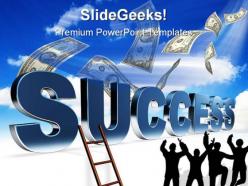 Ladder to success business powerpoint templates and powerpoint backgrounds 0411