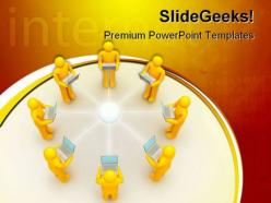 Laptop network internet powerpoint templates and powerpoint backgrounds 0511