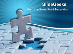 Last puzzle piece business powerpoint templates and powerpoint backgrounds 0511