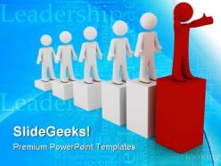 Leader concept business powerpoint templates and powerpoint backgrounds 0711