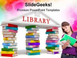 Library education powerpoint backgrounds and templates 1210
