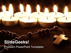 Light candel religion powerpoint backgrounds and templates 1210