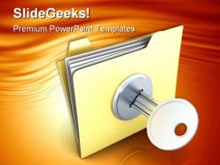 Locked folder security powerpoint templates and powerpoint backgrounds 0311