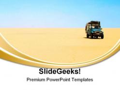 Lost In The Desert Travel PowerPoint Templates And PowerPoint Backgrounds 0711