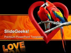 Love birds animals powerpoint templates and powerpoint backgrounds 0311