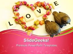 Love birds metaphor powerpoint templates and powerpoint backgrounds 0711
