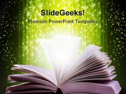 Magic book metaphor powerpoint templates and powerpoint backgrounds 0211