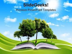 Magic book nature powerpoint templates and powerpoint backgrounds 0311