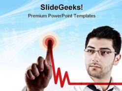 Man draws graph business powerpoint templates and powerpoint backgrounds 0711