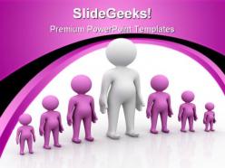Man standing out from crowd leadership powerpoint templates and powerpoint backgrounds 0611