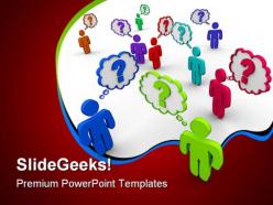 Many people thinking communication powerpoint templates and powerpoint backgrounds 0111