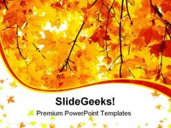 Maple in autumn forest nature powerpoint templates and powerpoint backgrounds 0411