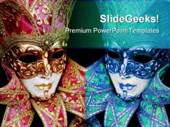 Mardigras mask art powerpoint templates and powerpoint backgrounds 0711