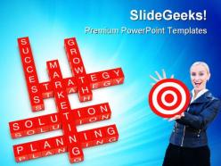 Marketing crossword success powerpoint templates and powerpoint backgrounds 0411