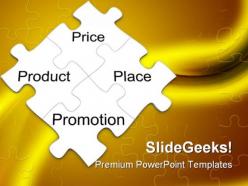 Marketing mix puzzle business powerpoint templates and powerpoint backgrounds 0911