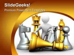 Men with chess game powerpoint templates and powerpoint backgrounds 0311