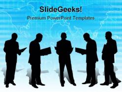 Men with paperwork business powerpoint templates and powerpoint backgrounds 0711
