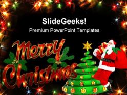 Merry Christmas Festival PowerPoint Templates And PowerPoint Backgrounds 0811