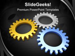 Metalic Gears Industrial PowerPoint Templates And PowerPoint Backgrounds 0511