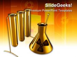 Metallic test tubes science powerpoint backgrounds and templates 1210