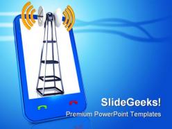 Mobile antenna industrial powerpoint templates and powerpoint backgrounds 0411