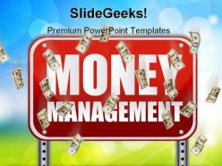 Money management signpost finance powerpoint templates and powerpoint backgrounds 0311