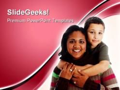 Mother and son family powerpoint templates and powerpoint backgrounds 0711