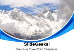 Mount everest nature powerpoint templates and powerpoint backgrounds 0611